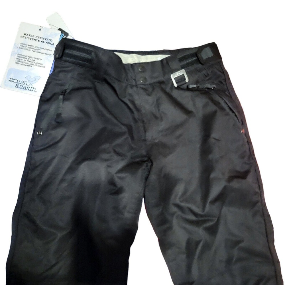 Ocean and Earth Womens Black Snowboard Ski Fleece Lined Pants XS - Picture 2 of 10
